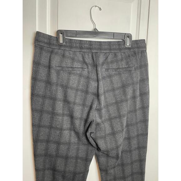 Loft Plaid Dress Pants Womens Petite Large Pull on Cropped Career Office Pants - Picture 5 of 12
